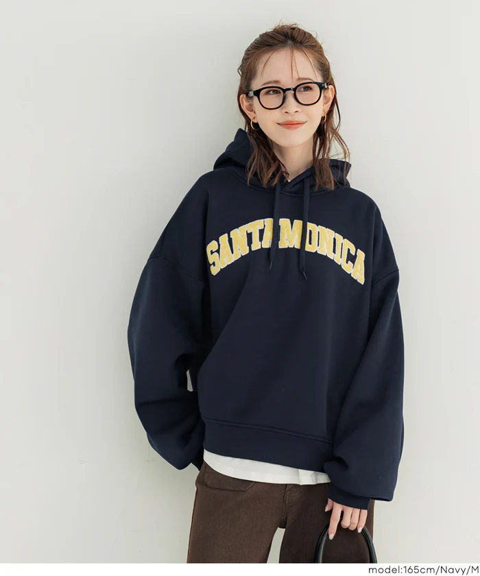 セール★1990円→1690円 裏起毛刺繍ロゴパーカー レディース メール便不可 - Image 8