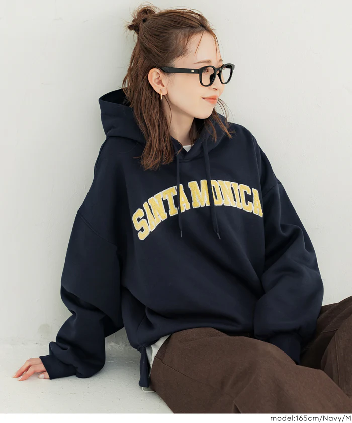 セール★1990円→1690円 裏起毛刺繍ロゴパーカー レディース メール便不可 - Image 9