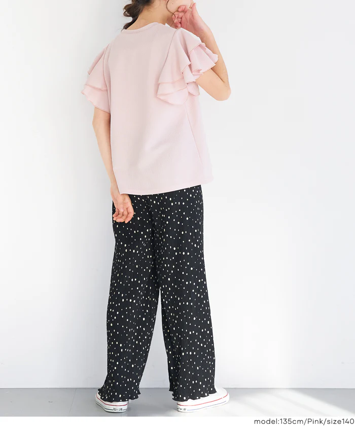 ライトエンボス袖フリルトップス キッズ メール便可 - Image 12