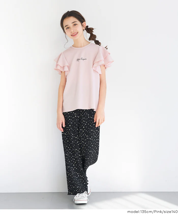 ライトエンボス袖フリルトップス キッズ メール便可 - Image 14