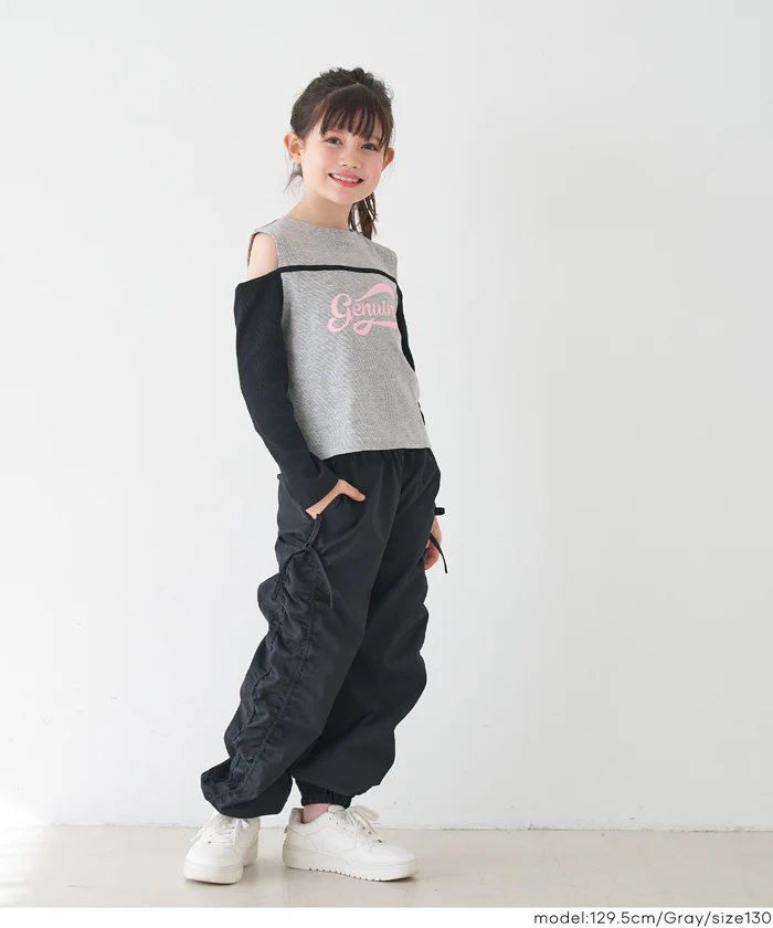 セール★1290円→550円 リブレイヤード肩あきトップス キッズ メール便不可 - Image 8