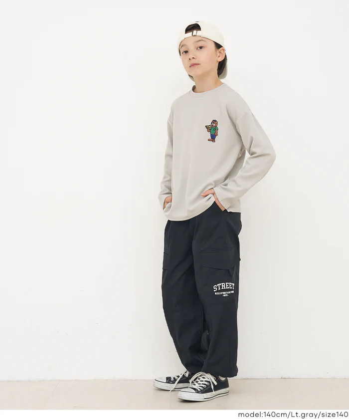 セール★1990円→990円 ライトエンボス胸刺繍トップス キッズ メール便不可 - Image 6