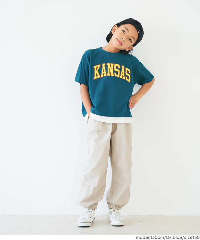 セール★1290円→990円 ワッペン刺繍レイヤードTシャツ キッズ メール便不可 - Image 11