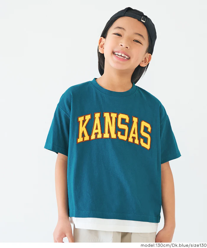 セール★1290円→990円 ワッペン刺繍レイヤードTシャツ キッズ メール便不可 - Image 13