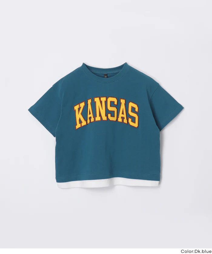 セール★1290円→990円 ワッペン刺繍レイヤードTシャツ キッズ メール便不可 - Image 15