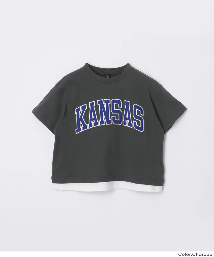 セール★1290円→990円 ワッペン刺繍レイヤードTシャツ キッズ メール便不可 - Image 16