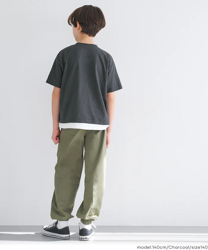 セール★1290円→990円 ワッペン刺繍レイヤードTシャツ キッズ メール便不可 - Image 4