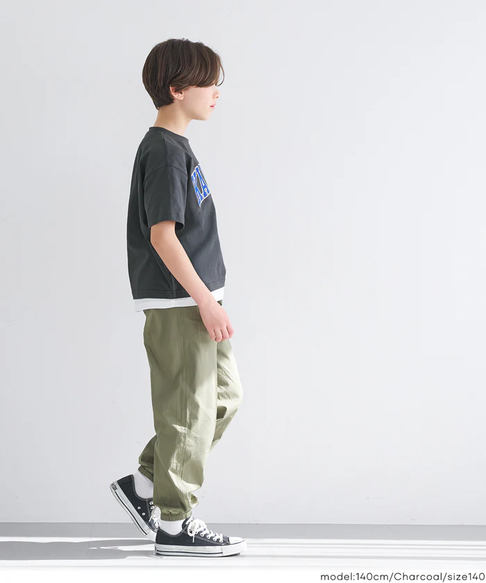 セール★1290円→990円 ワッペン刺繍レイヤードTシャツ キッズ メール便不可 - Image 6
