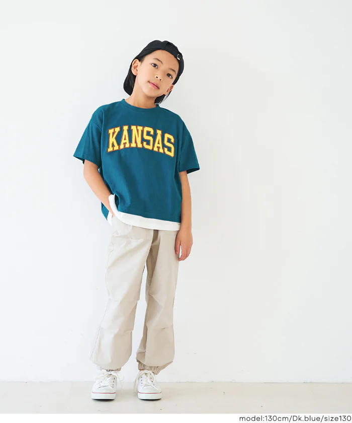 セール★1290円→990円 ワッペン刺繍レイヤードTシャツ キッズ メール便不可 - Image 8