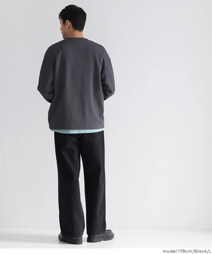 エンボスノーカラーカーディガン メンズ メール便不可 - Image 14