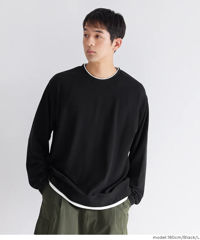 セール★1690円→990円 ミニワッフルレイヤード風ロンT メンズ メール便不可 - Image 13
