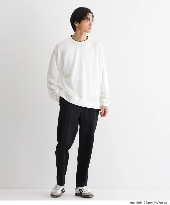 セール★1690円→990円 ミニワッフルレイヤード風ロンT メンズ メール便不可 - Image 3
