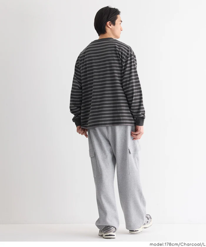 ボーダーオーバーサイズロンT メンズ メール便不可 - Image 11