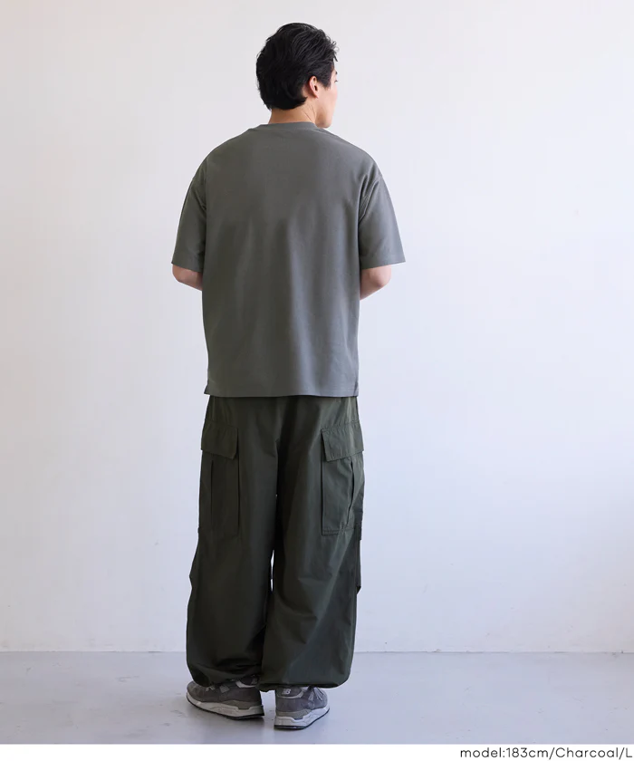 鹿の子ワンポイント胸刺繍トップス メンズ メール便不可 - Image 5