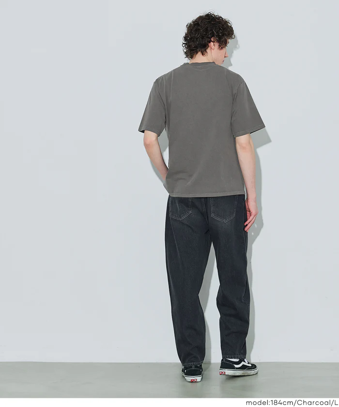 ピグメント風プリント半袖Tシャツ メンズ メール便不可 - Image 5
