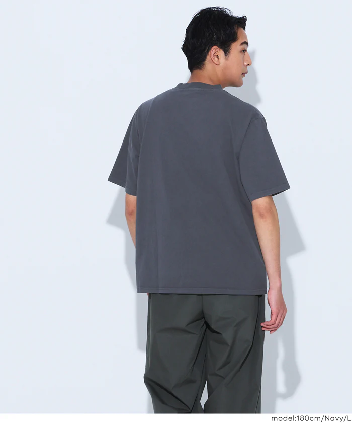 ピグメント風プリント半袖Tシャツ メンズ メール便不可 - Image 9