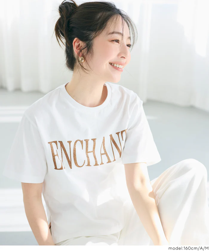 ラメロゴ半袖Tシャツ レディース メール便不可 - Image 10