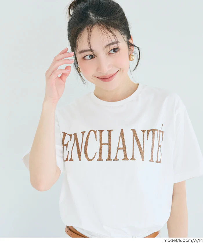 ラメロゴ半袖Tシャツ レディース メール便不可 - Image 8