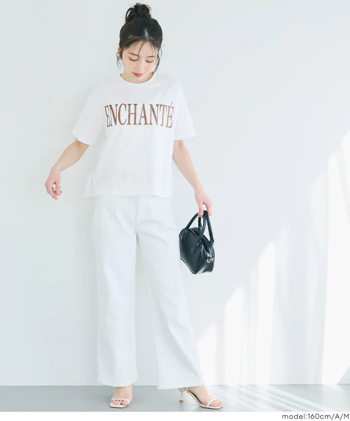 ラメロゴ半袖Tシャツ レディース メール便不可 - Image 9