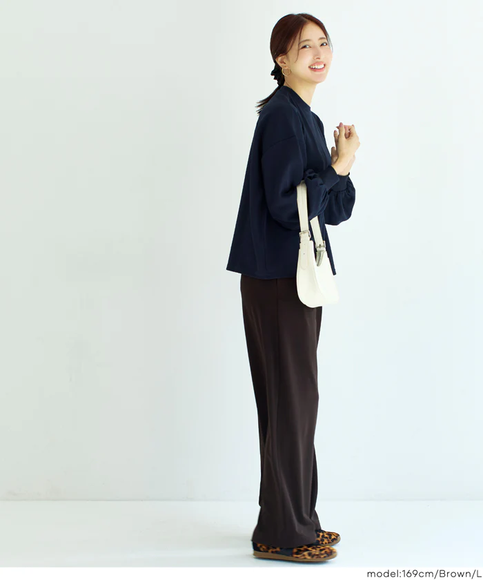 カットジョーゼットワイドパンツ レディース メール便不可 - Image 10