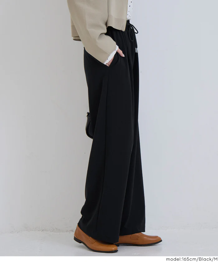 カットジョーゼットワイドパンツ レディース メール便不可 - Image 4