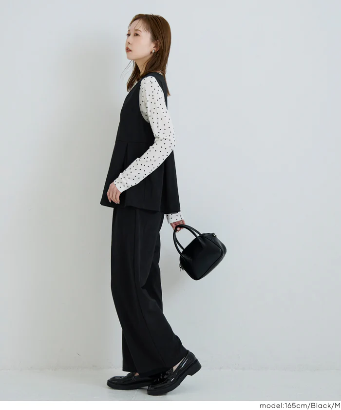 カットジョーゼットワイドパンツ レディース メール便不可 - Image 7
