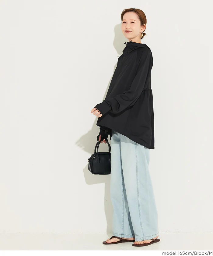 UVカットバックギャザーパーカー レディース メール便不可【田中里奈様着用】 - Image 12