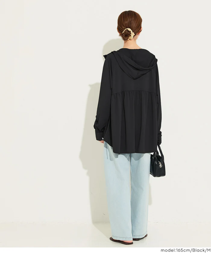 UVカットバックギャザーパーカー レディース メール便不可【田中里奈様着用】 - Image 14
