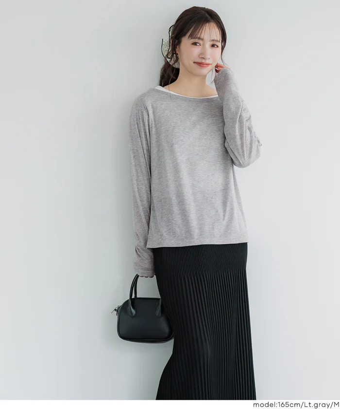 セール★1290円→990円 ワンショルダーシアー長袖Tシャツ レディース メール便可 - Image 10