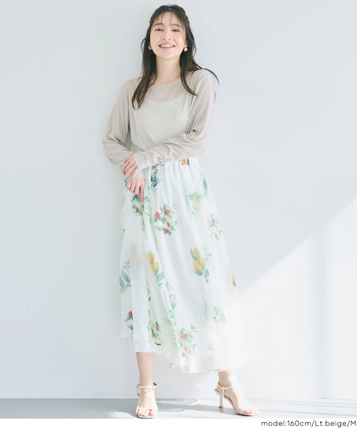セール★1290円→990円 ワンショルダーシアー長袖Tシャツ レディース メール便可 - Image 7