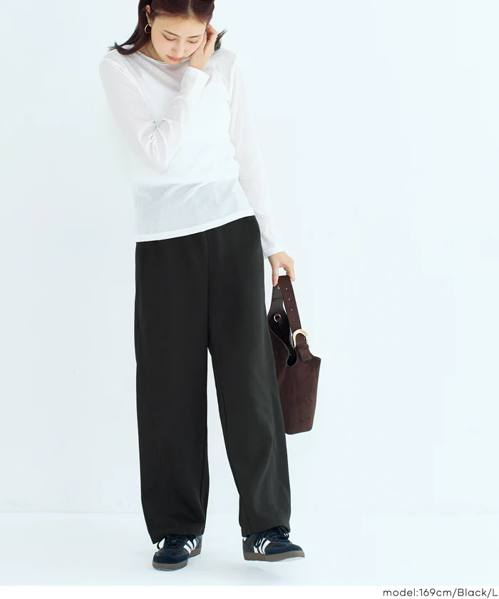 裏毛カーブスウェットパンツ レディース メール便不可 - Image 11
