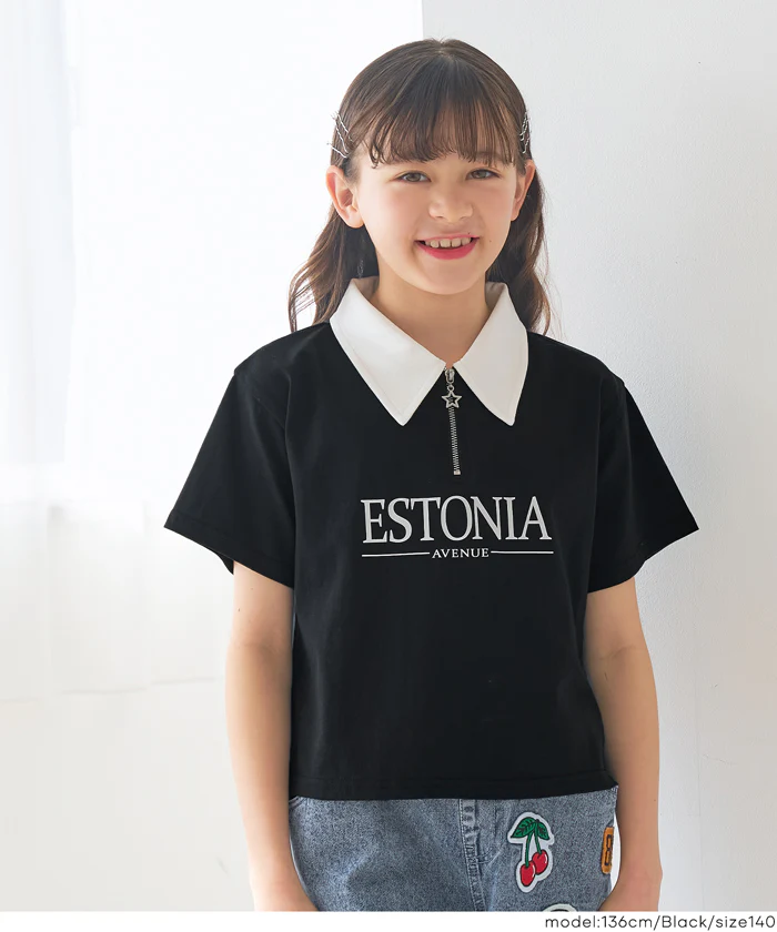 ハーフジップポロTシャツ キッズ メール便不可 - Image 2