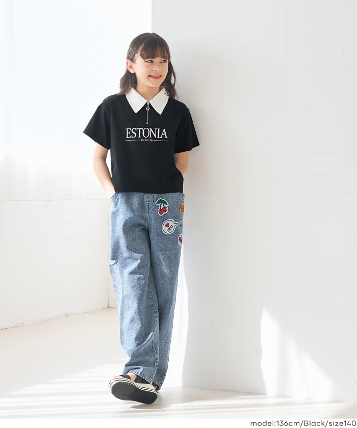 ハーフジップポロTシャツ キッズ メール便不可 - Image 5