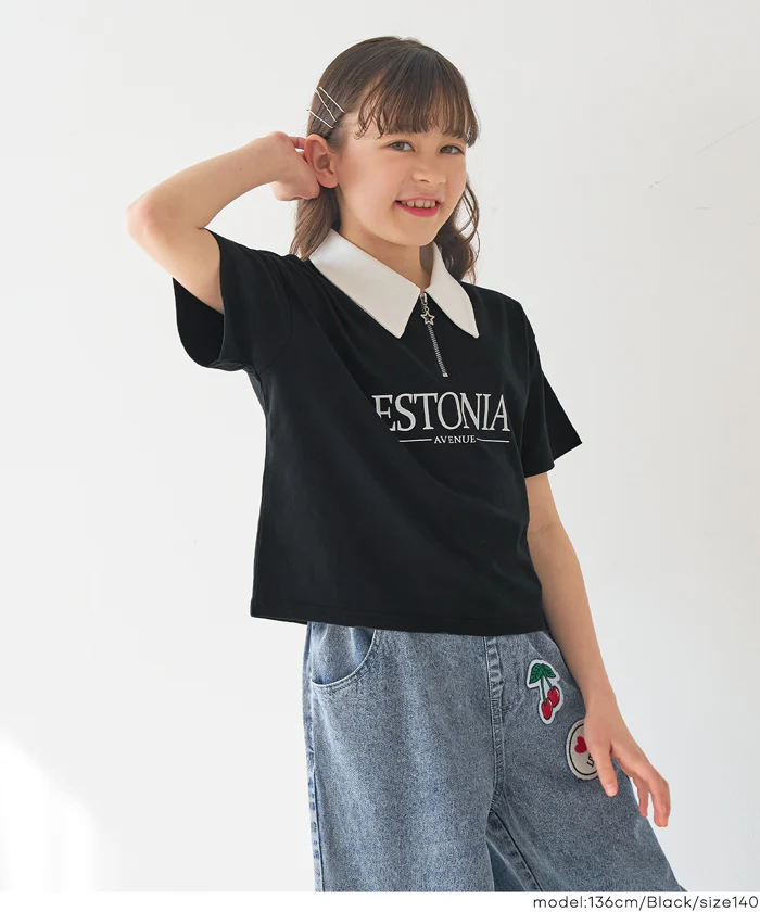 ハーフジップポロTシャツ キッズ メール便不可 - Image 6