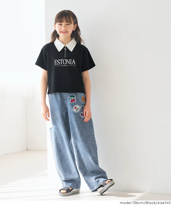 ハーフジップポロTシャツ キッズ メール便不可 - Image 7