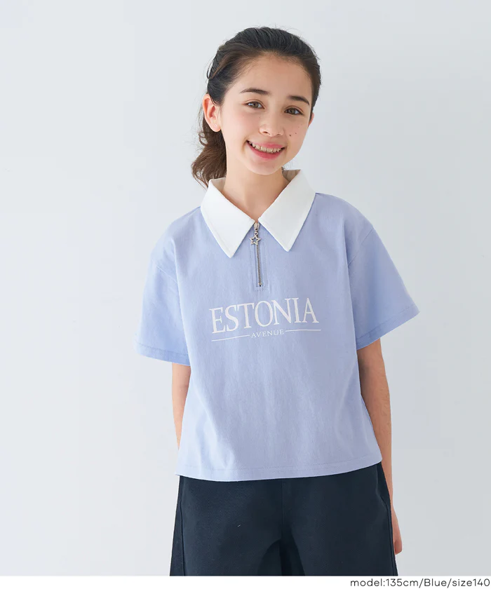 ハーフジップポロTシャツ キッズ メール便不可 - Image 8