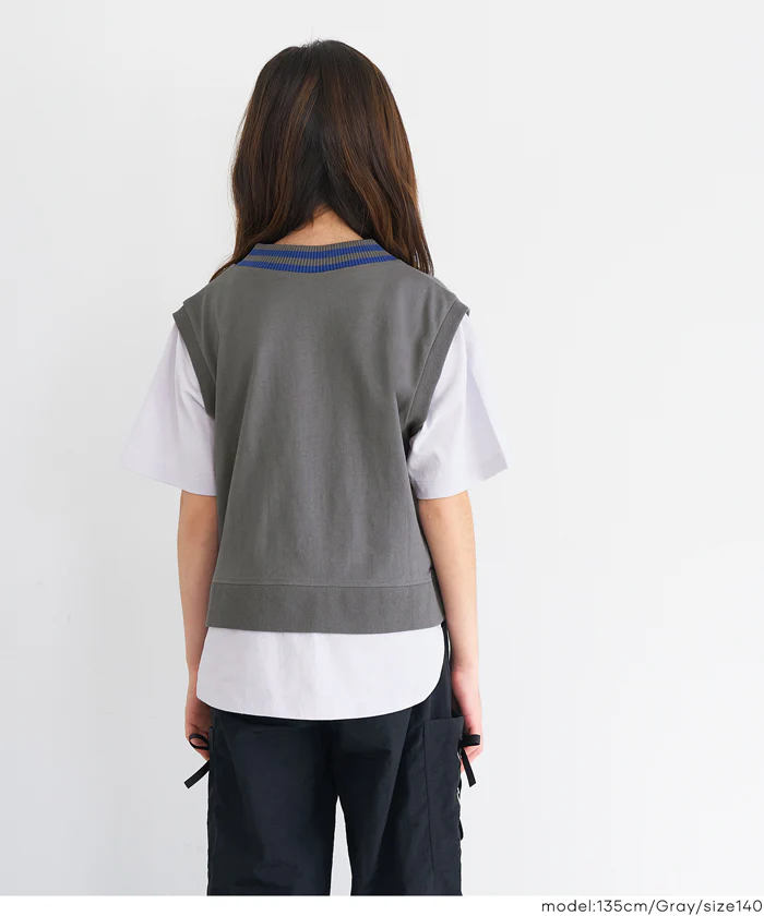 セール★1490円→990円 ベストレイヤードTシャツ キッズ メール便不可 - Image 10