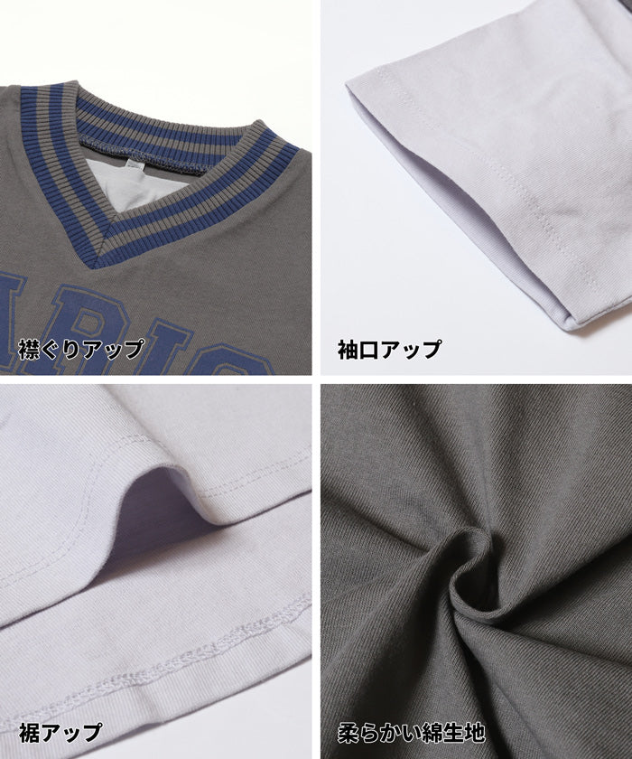 セール★1490円→990円 ベストレイヤードTシャツ キッズ メール便不可 - Image 14