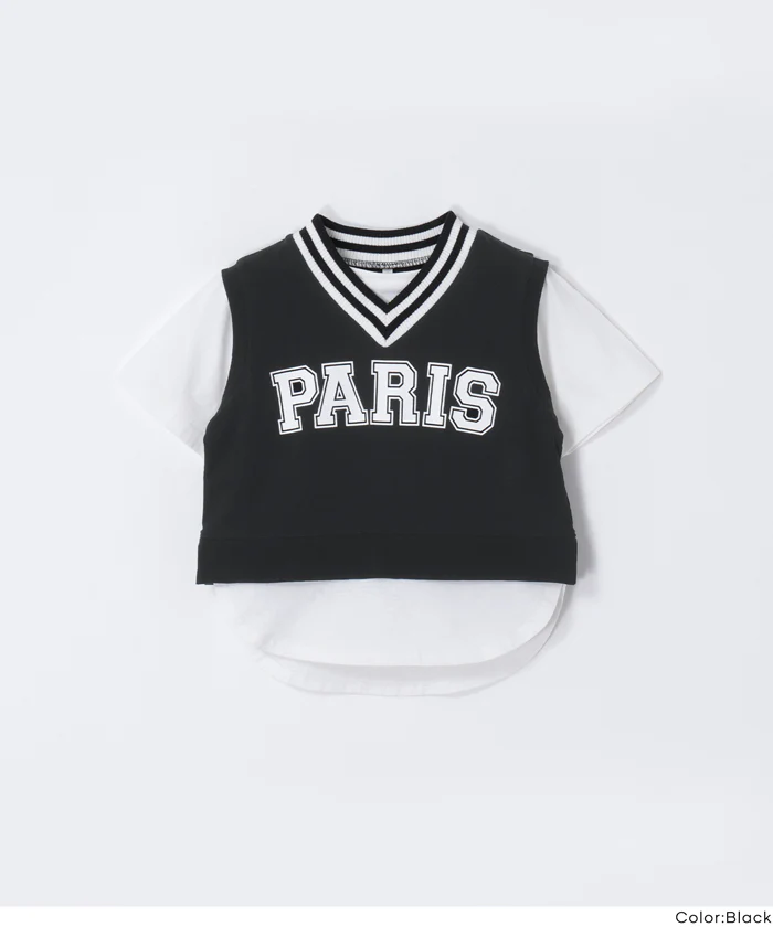 セール★1490円→990円 ベストレイヤードTシャツ キッズ メール便不可 - Image 16