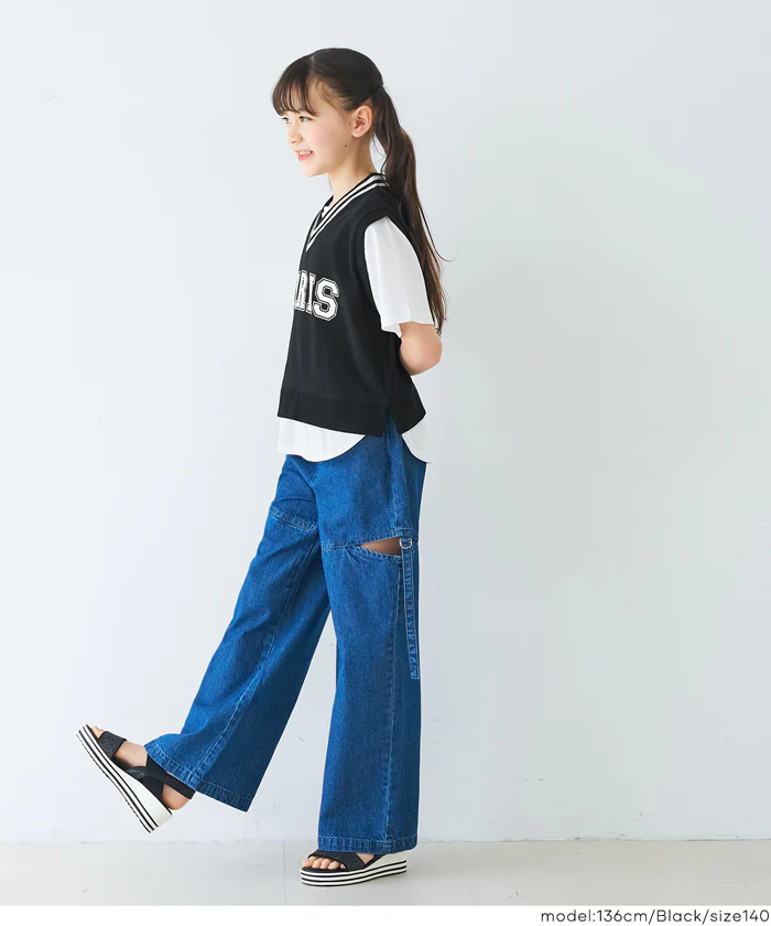 セール★1490円→990円 ベストレイヤードTシャツ キッズ メール便不可 - Image 6