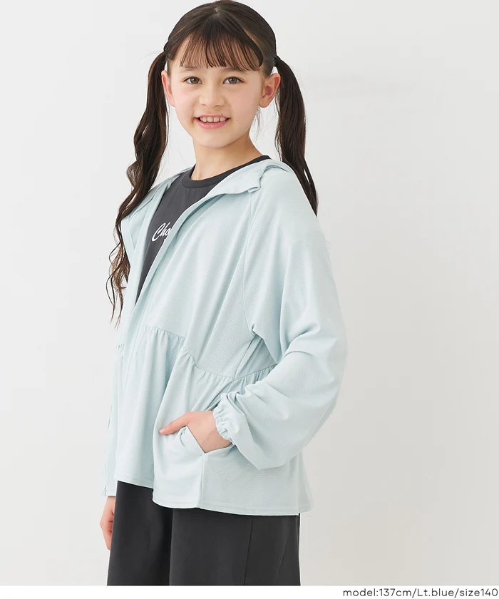 UVカットギャザーパーカー キッズ メール便不可 - Image 11