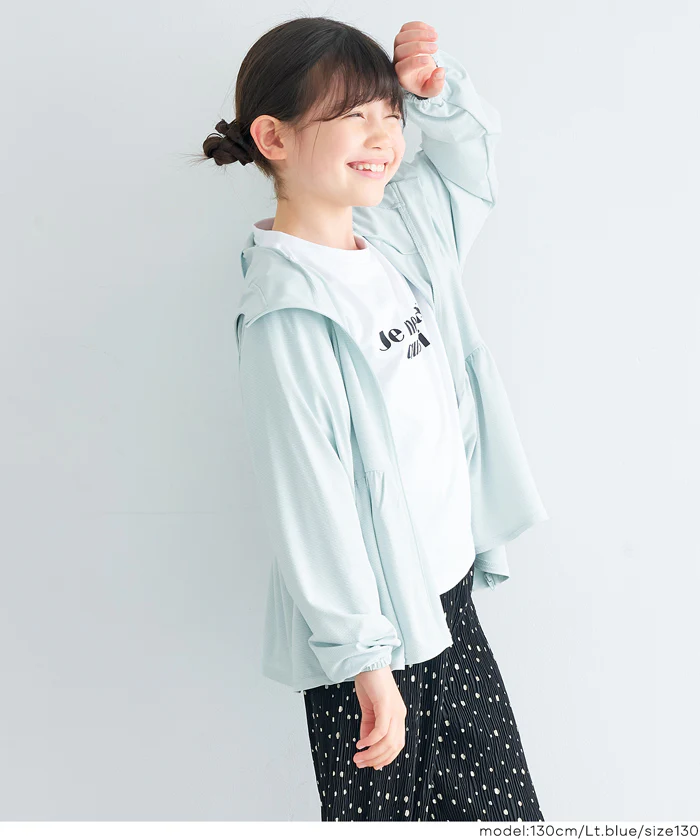 UVカットギャザーパーカー キッズ メール便不可 - Image 12