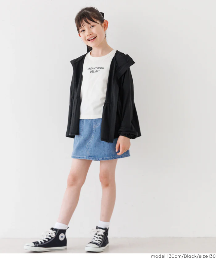 UVカットギャザーパーカー キッズ メール便不可 - Image 4