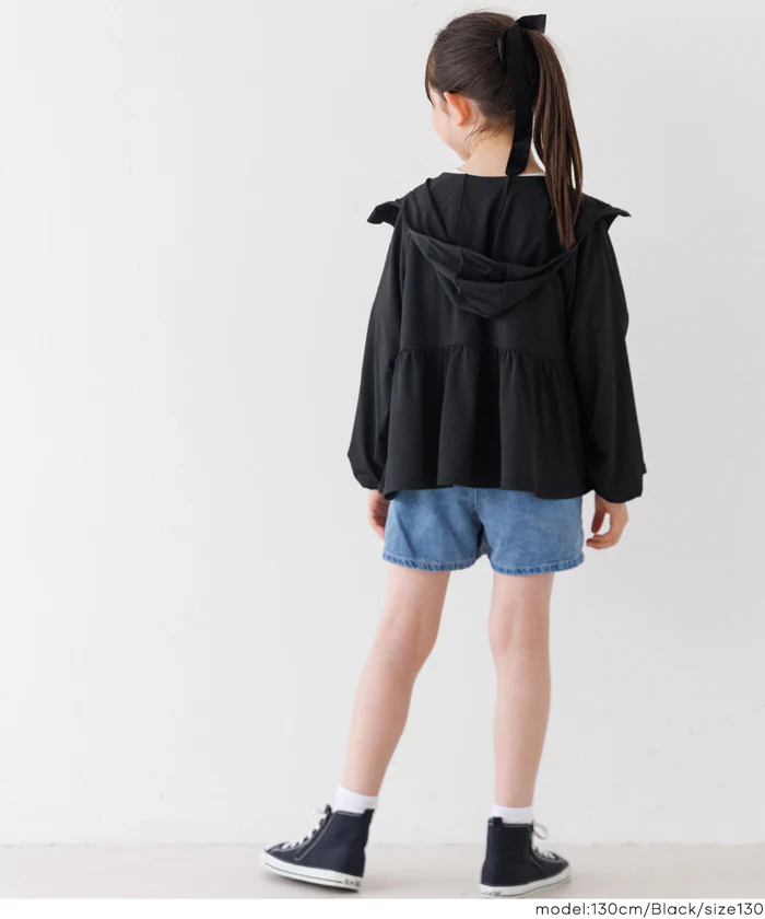 UVカットギャザーパーカー キッズ メール便不可 - Image 5