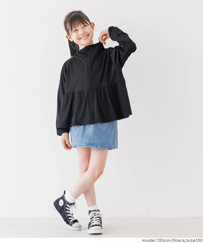 UVカットギャザーパーカー キッズ メール便不可 - Image 8