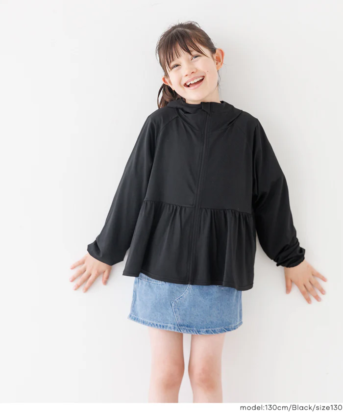 UVカットギャザーパーカー キッズ メール便不可 - Image 9