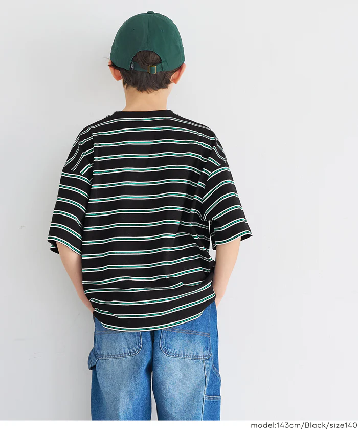 マルチボーダービッグTシャツ キッズ メール便不可 - Image 4