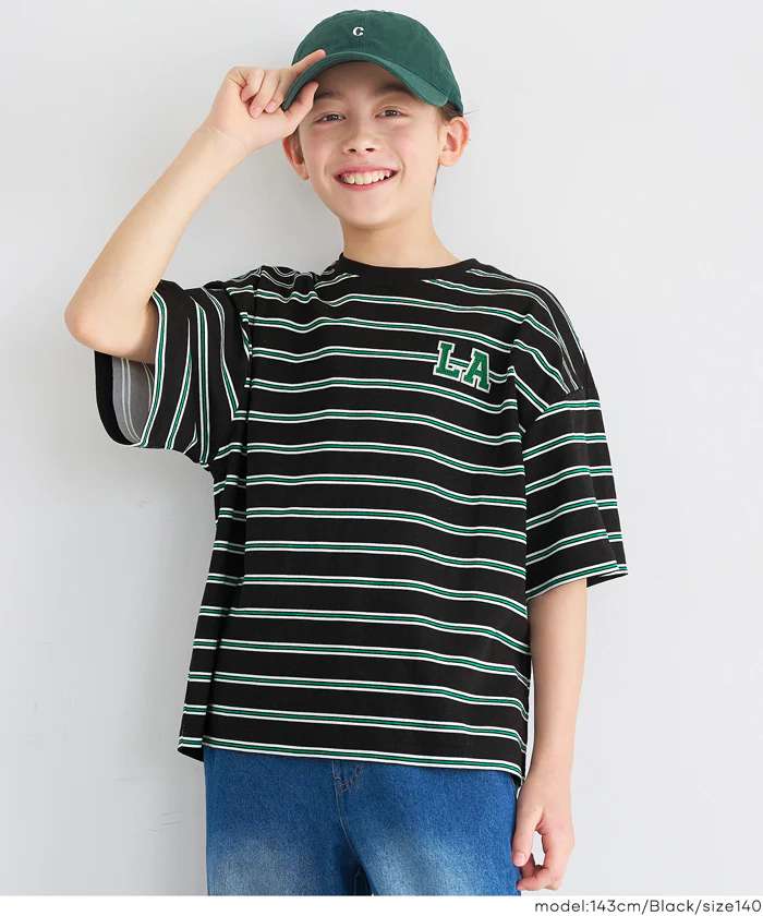 マルチボーダービッグTシャツ キッズ メール便不可 - Image 5