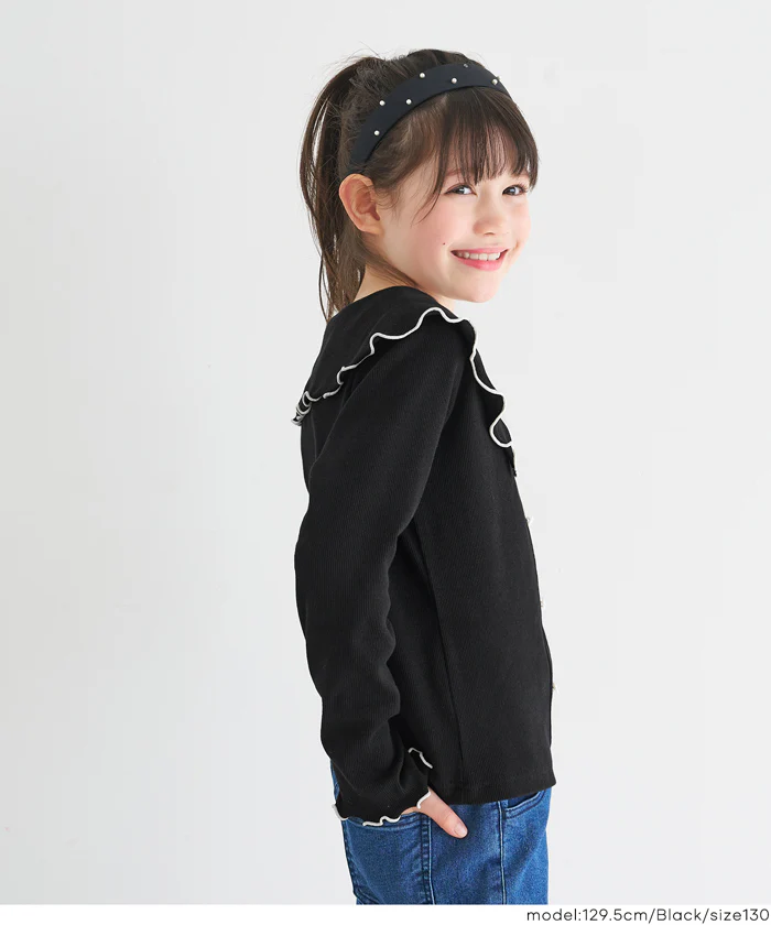 リブハートボタントップス キッズ メール便不可 - Image 3