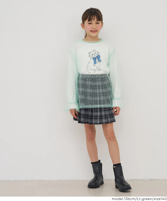 セール★1690円→550円チュールトップス＆長袖Tシャツ 2枚セット キッズ メール便不可 - Image 13